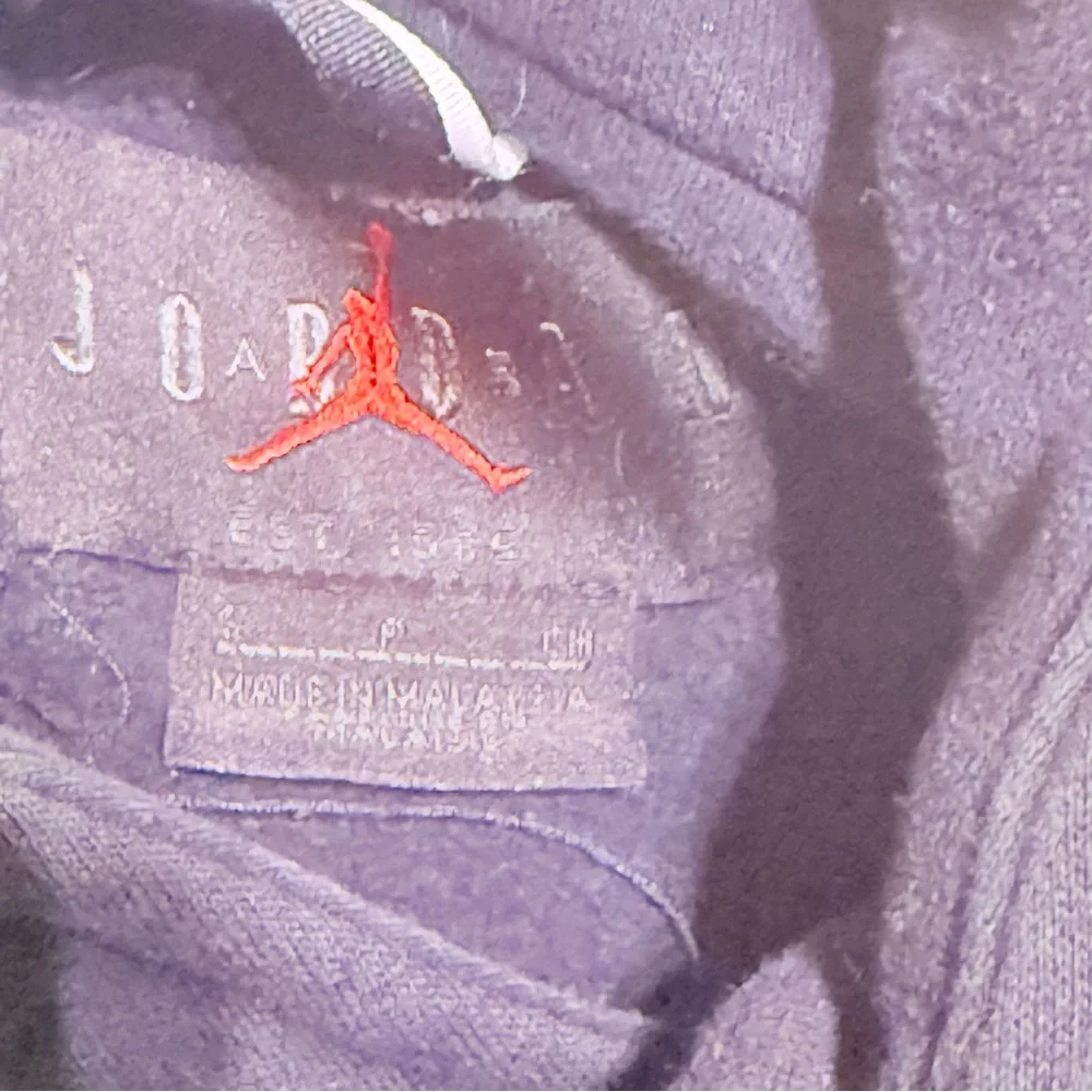 Jordan Men's Multicolor Logo Hoodie - Black Pullover Sweatshirt - Size S